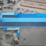 نیروگاه خورشیدی 600 کیلووات کارخانه آجر ماشینی فدک گلوگاه روی سقف سوله